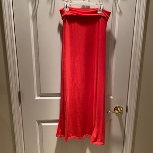 pink / salmon colored medium maxi skirt